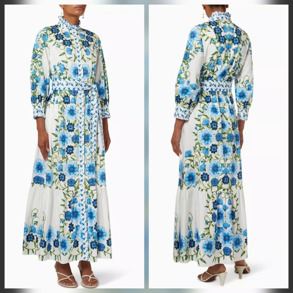Dresses & Skirts - Chic Blue Floral Maxi Dress